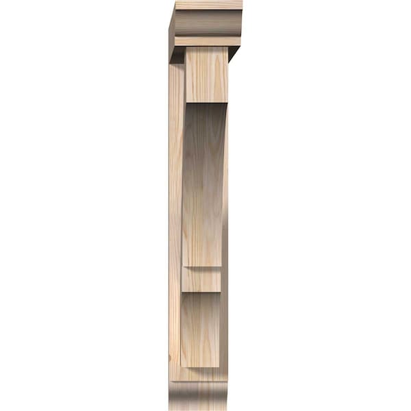 Balboa Traditional Smooth Bracket W/ Offset Brace, Douglas Fir, 5 1/2W X 30D X 36H